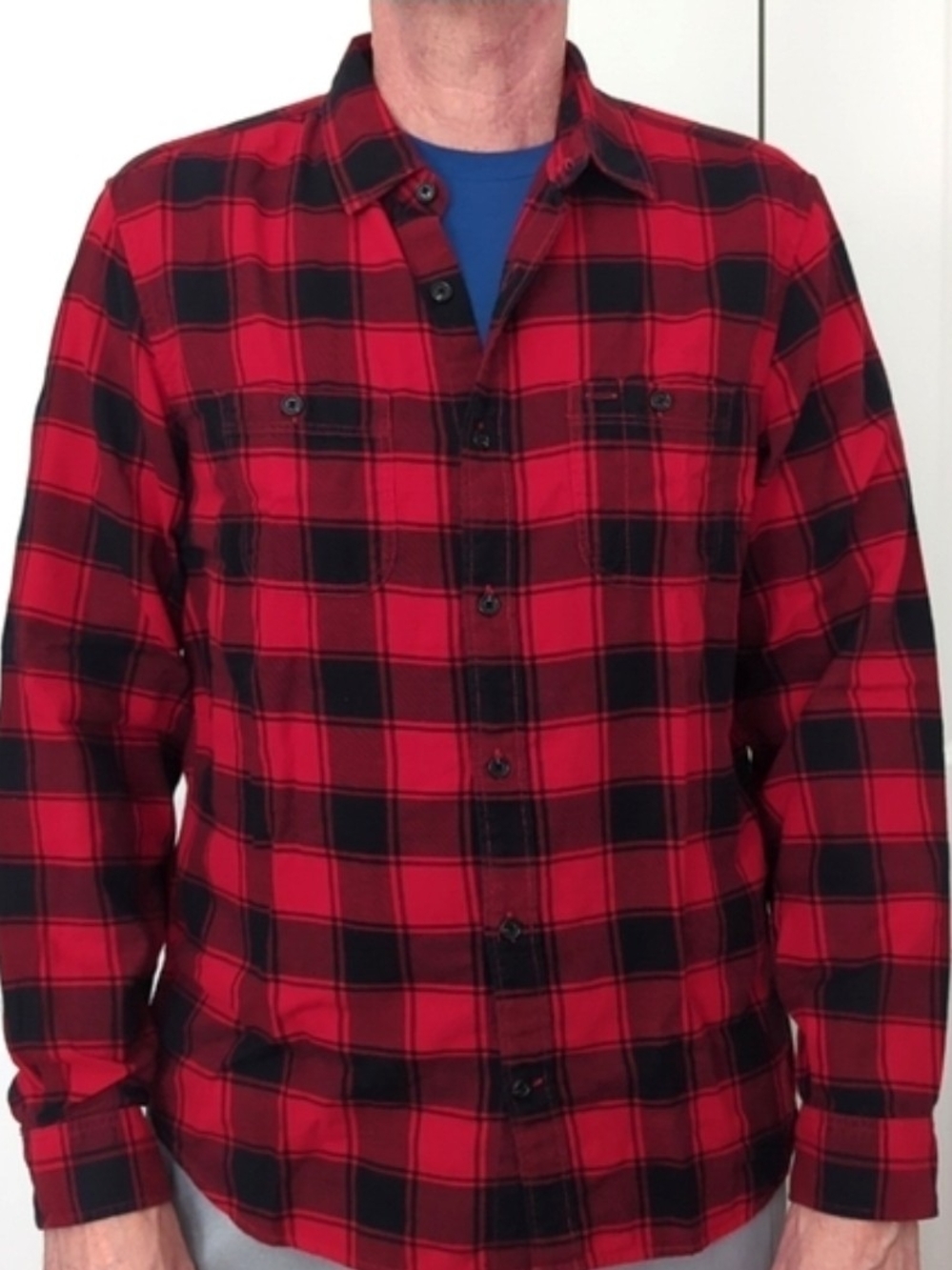 GAP Red and Black Plaid Flannel Shirt Size XXL Mens